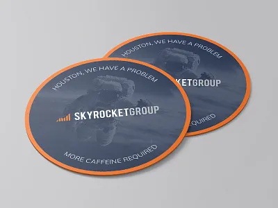 More Caffeine Required caffeine coaster design skyrocketgroup space stickermule
