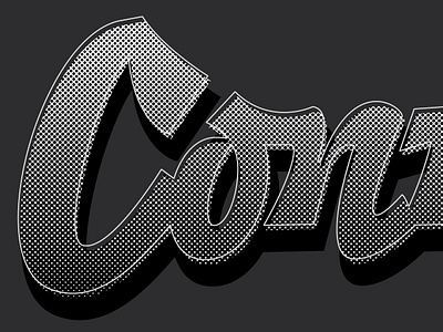 Connect black white connect halftone las vegas lettering logo script