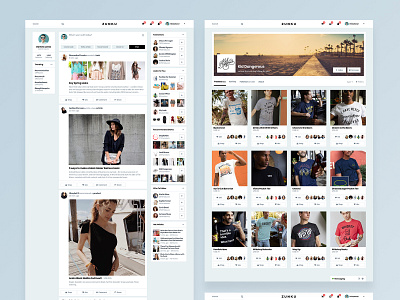 ZUNKU - Fashion Website Design fashion social ui design ux design web design