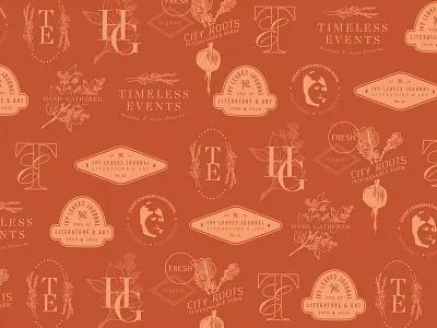 Logos n Lockups badge botanical brand mark lockups logo projects student type typography