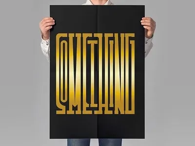 Something black branding design something typography
