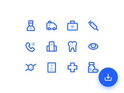 Free icon pack - 24 Medical Icons design freebie health iconography icons illustration medical pack pictogram set therapy vector