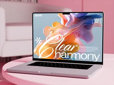 Clear Harmony - Website Concept 3d abstract ai animation clear concept creative design illustration inspiration interface ios landing motion resource typography ui ux videos website