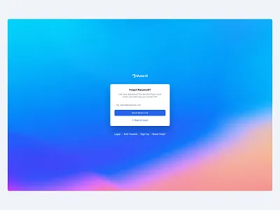 Forgot Password Component for MynaUI auth buttons design forgot input minimal password saas ui web design