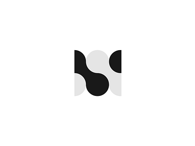 M abstract branding concept concept. connect flow letter lettermark logo m m letter minimalist roxana niculescu unused