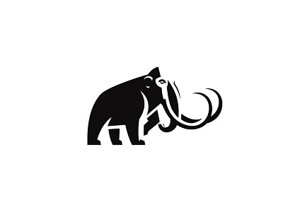 Mammoth alex seciu animal logo elephant logo logo design logo designer mammoth mammoth logo negative space tusk logo