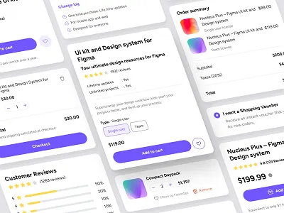 E-commerce Component card cards cart checkout component components ecommerce figma library nucleus online shop patterns payment product shopping ui ui components ui kit