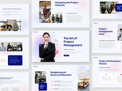 Project Management Presentation business business deck deck deck template glassmorph presentation presentation template project management template