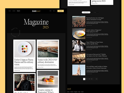 Food Magazine creative dark design fonts landing magazine minimal ui web webdesign website