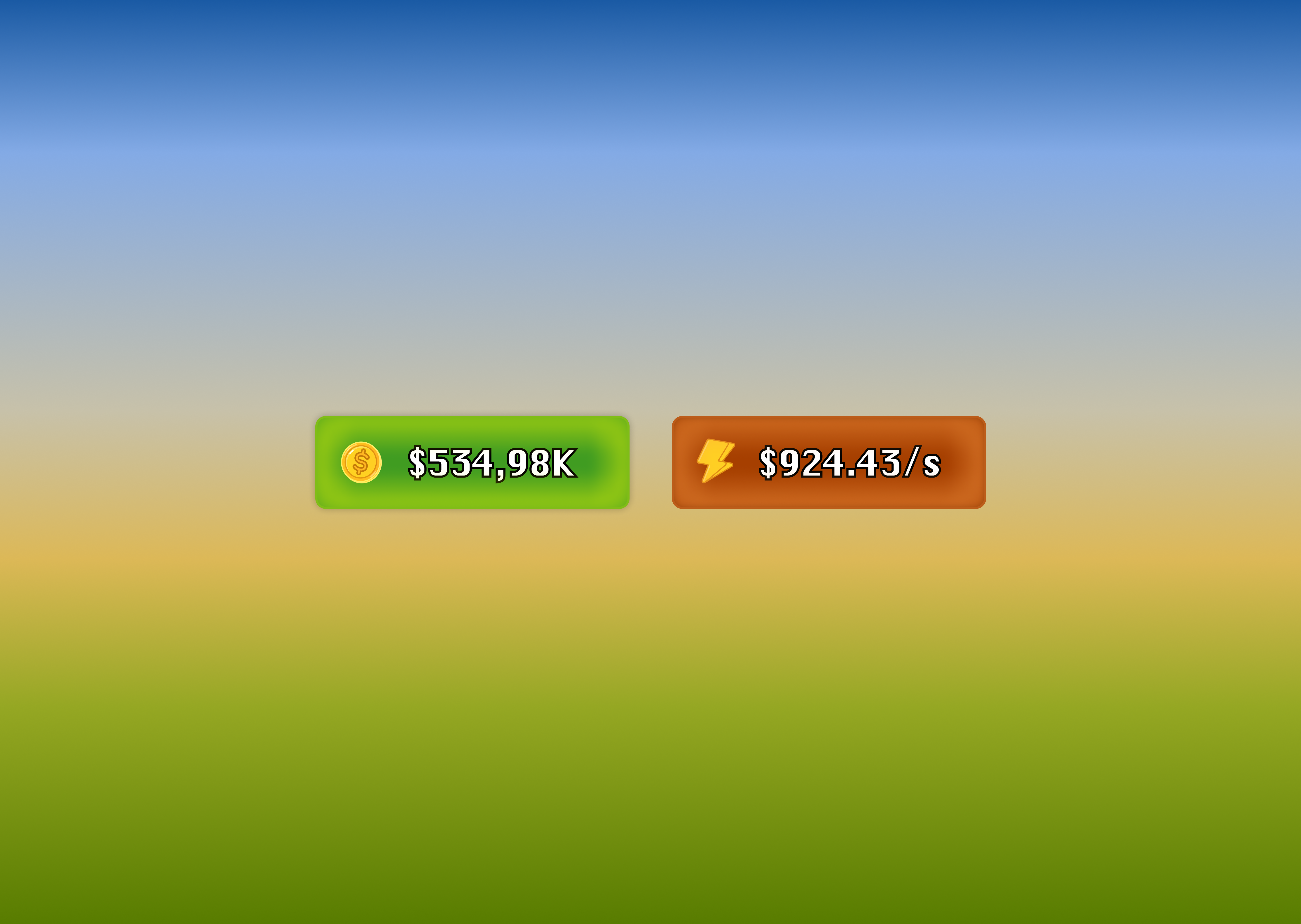 Tycoon Game Stat Badge Design 💰 design game game ui stat badge tycoon ui web