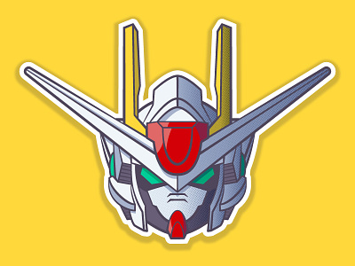 00 Gundam 2d gundam helmet illustration robot vector vector art