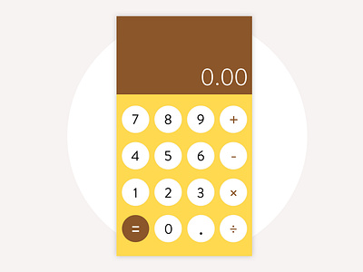 UI Practice - 004 calculator childish dailyui uidesign