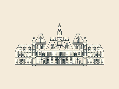 Paris design illustration logo louvre paris