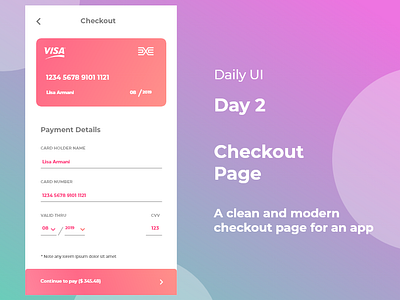 Checkout Page 002 checkout daily ui daily ui 002 ux ui
