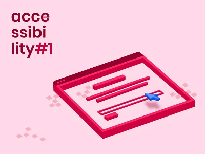 Accessibility - Illustration 3d 3d modelling accessibility design grid illustration interface design ui vector web design web development