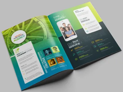 Previw Bi Fold 01 bi fold branding brochure design design illustration ui vector