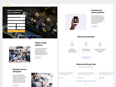 Quandoo Landing Page design landing page ui user inteface web design