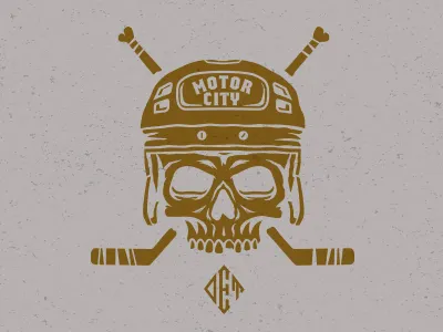 Motor City art badgedesign graphic hockey icehockey illustration nhl