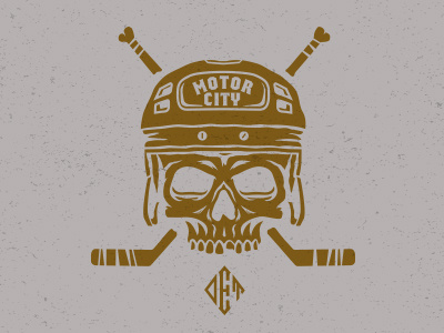 Motor City art badgedesign graphic hockey icehockey illustration nhl