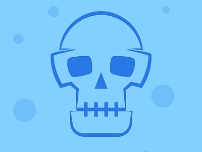 Skull blue boo dead design evil festival gost halloween head holiday skull icon