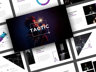 Tactic - Creative PowerPoint Template agency art business clean company corporate creative deck modern organization photography presentation professional simple studio