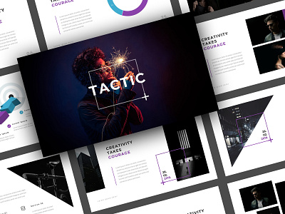 Tactic - Creative PowerPoint Template agency art business clean company corporate creative deck modern organization photography presentation professional simple studio