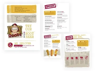 #TBT Roots Pizza Menu Design art direction design illustration menu design print
