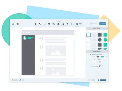 Simplify Hero Image design flat illustration snagit techsmith ux