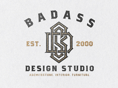 BDS Monogram - Badass Design Studio architecture badass bds design furniture handlettering interior design lettering lettering animation logo logotype monogram studio