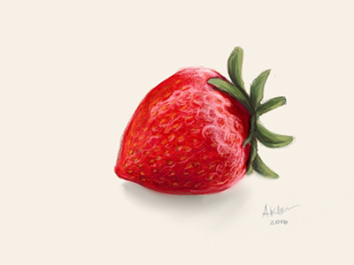 Strawberry freehand drawing illustration