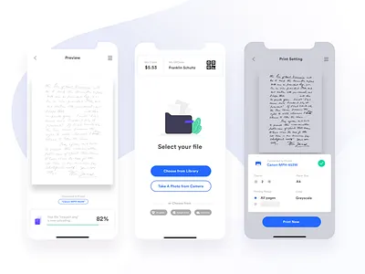 Printer App UI Design app appdesign branding dailyui design designinspiration graphicdesign illustrations ui uichallenge uidesign uidesigner uiinspiration ux uxdesign uxdesigner uxinspiration uxuidesign vector visualdesign