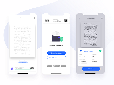 Printer App UI Design app appdesign branding dailyui design designinspiration graphicdesign illustrations ui uichallenge uidesign uidesigner uiinspiration ux uxdesign uxdesigner uxinspiration uxuidesign vector visualdesign