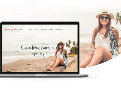 Travel blogger website Design and Development adobe xd design logo website design website development