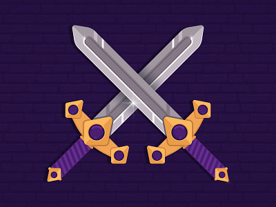 Fantasy Sword Weapon in Adobe Illustrator adobe adobe illustrator design digital game art games gaming icon illustration illustrator logo sword swords twitch vector vector art vector artwork vector artworks weapon weapons