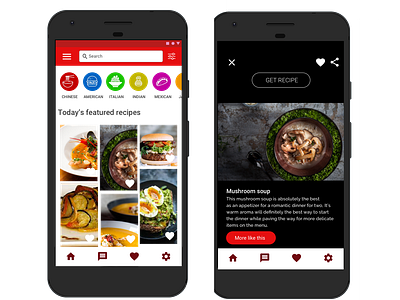 Recipe app inspired by Letgo design ui ui design uidesign uiux uiuxdesign user inteface userexperiance userinterfacedesign ux design uxdesign