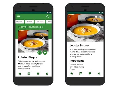 Recipe app inspired by Eventbrite design ui ui design uidesign uiux uiuxdesign user inteface userexperiance userinterfacedesign ux design uxdesign
