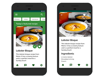 Recipe app inspired by Eventbrite design ui ui design uidesign uiux uiuxdesign user inteface userexperiance userinterfacedesign ux design uxdesign