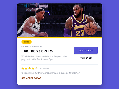 Event Card UI app button card design exploration interaction design mobile nba shadow sports ui ux web