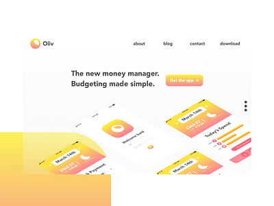 Oliv Money Manager App app app branding app design app designer bank brand designer branding concept design digital design flat gradient graphic design layout logo design logo designer orange shot web design website design