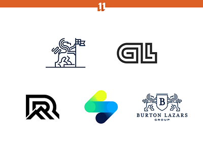 Logo Lounge 11 black blue branding character clean designer flat icon identity illustration lion logo logo design logo lounge logo lounge 11 logolounge logos mark minimal vector