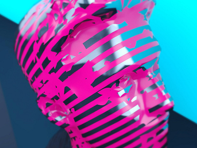 Perpendicular 3d 3d art bust c4d