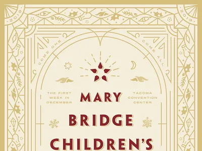 2019 Festival of Trees Poster Concept illustration ornamentation poster art