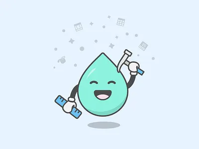 Drzzle Mascot charachter drzzle illustraion mascot rain