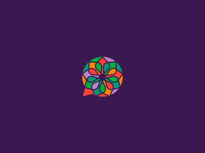 Social network logo proposal arab arabic colorful icon logo pattern social speech bubble