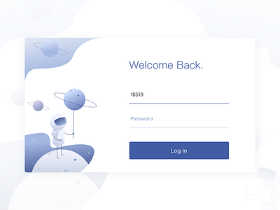 Log in future illustration ui