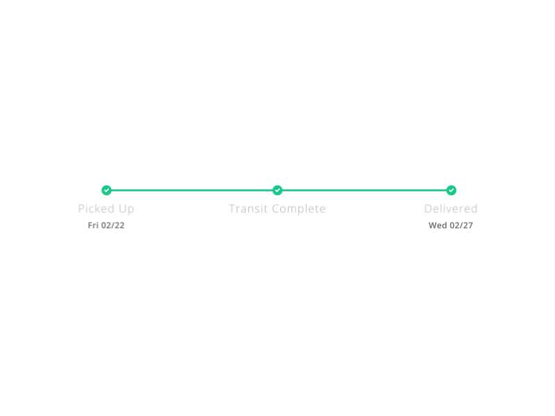 Daily Ui 086 Progress Bar animation dailyui dailyui 086 delivered pick up progress progress bar progress bars transit ui website