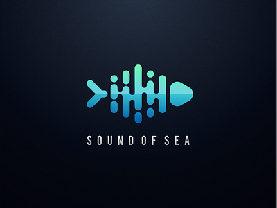 Sound Of Sea animal awesome brand company design designer dualmeaning fish logo graphic hidden meaning icon illustration inspiration logo logotype monogram music logo typography vector wordmark