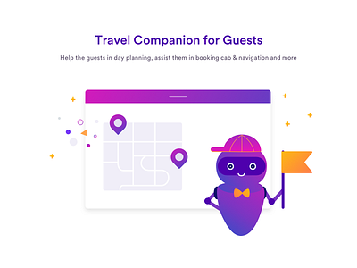 Trilyo : Feature Illustration #1 artificial intelligence brand and identity branding design icon illustration illustration agency illustration art illustration design maps mascot design mascot logo studio unlost travel ui