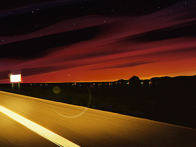 Lost Highway background design environment illustration landscape space styleframe