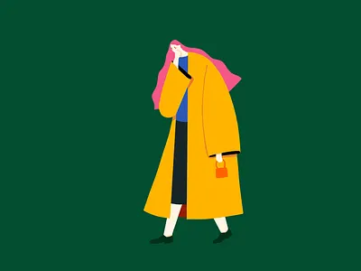 Walk Girl characters girl illustration walk